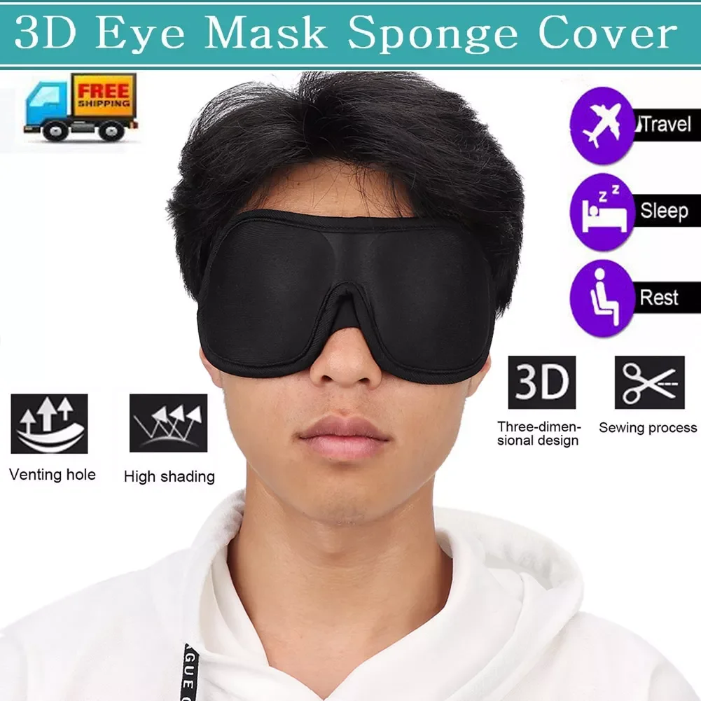 

Sleeping Eye Mask Eyepatch Block the Light Women Men Soft Eye Mask Travel Rest Aid Eyeshade Cover For Eye Relax Blindfold