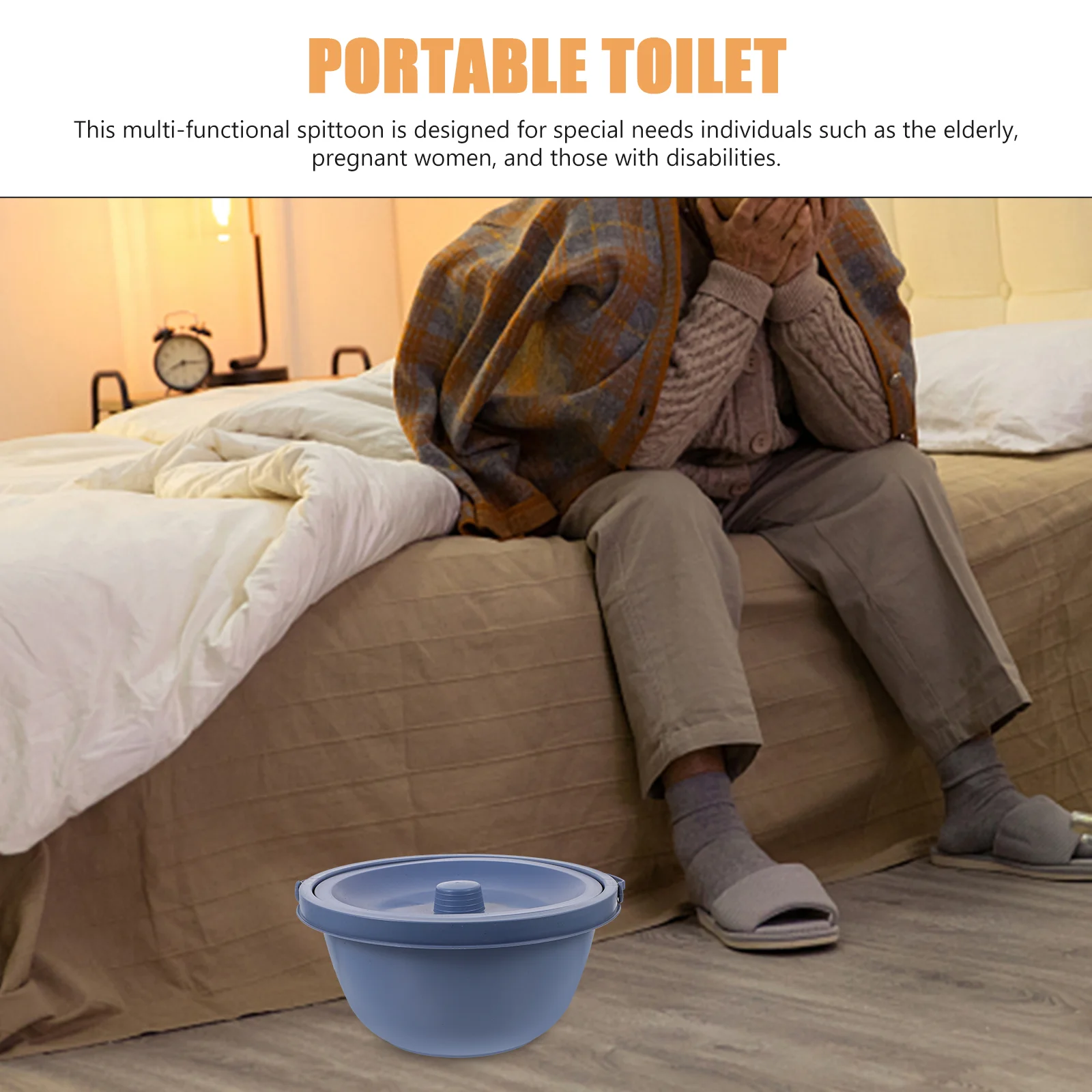 Комод горшок бытовой плювательница моча с крышкой многоразовый пластиковый