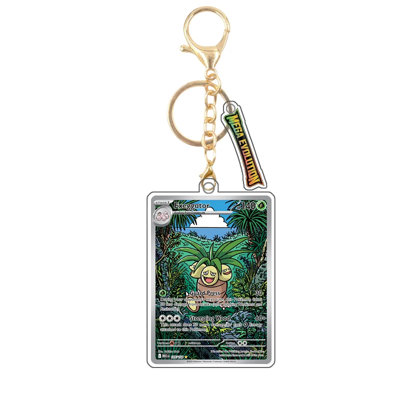 Фото Ptcg Mega Evolution, английская версия, брелок для карт, аниме Lillie Bulbasaur Latias, игра, самодельная акриловая подвеска, подарок №5