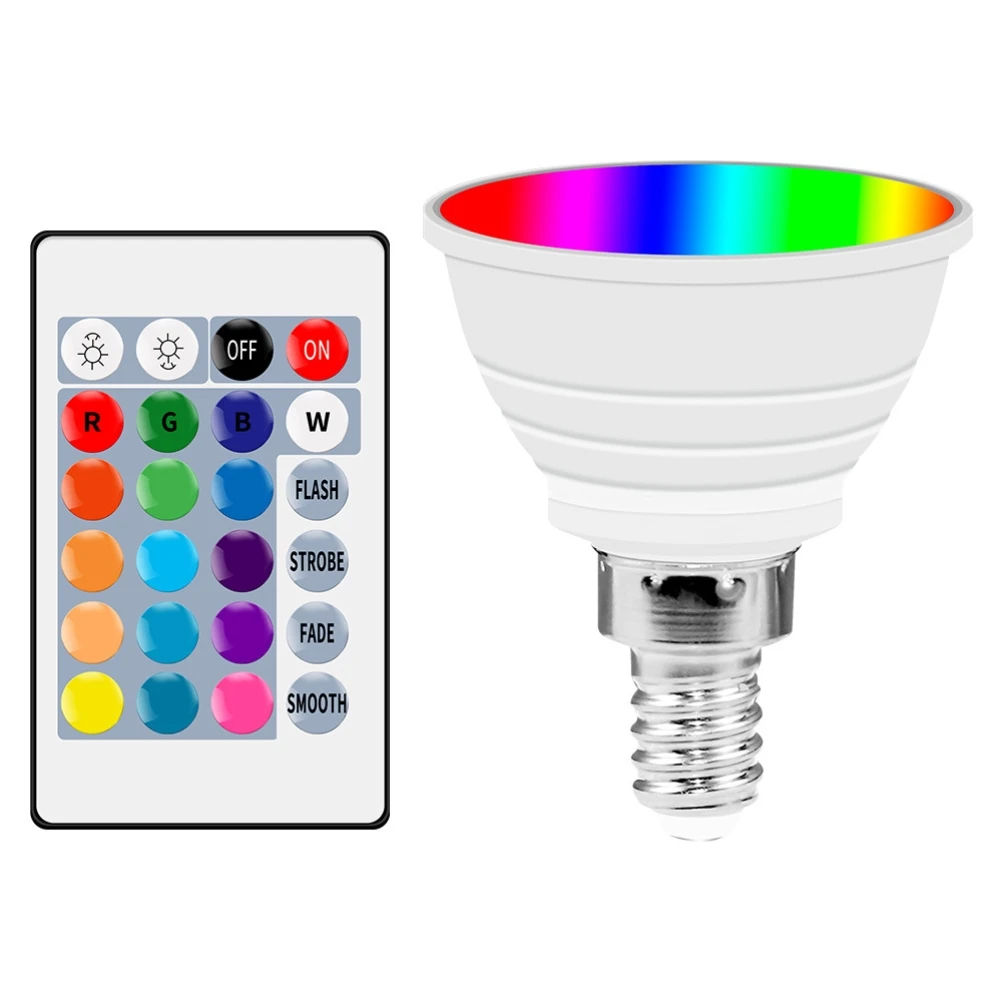 

Светодиодные светильник пы RGB Light Cup, 16 меняющихся цветов, 85-265 в E14, дистанционное управление, умная точесветильник па, светильник ная лампа RGB ...