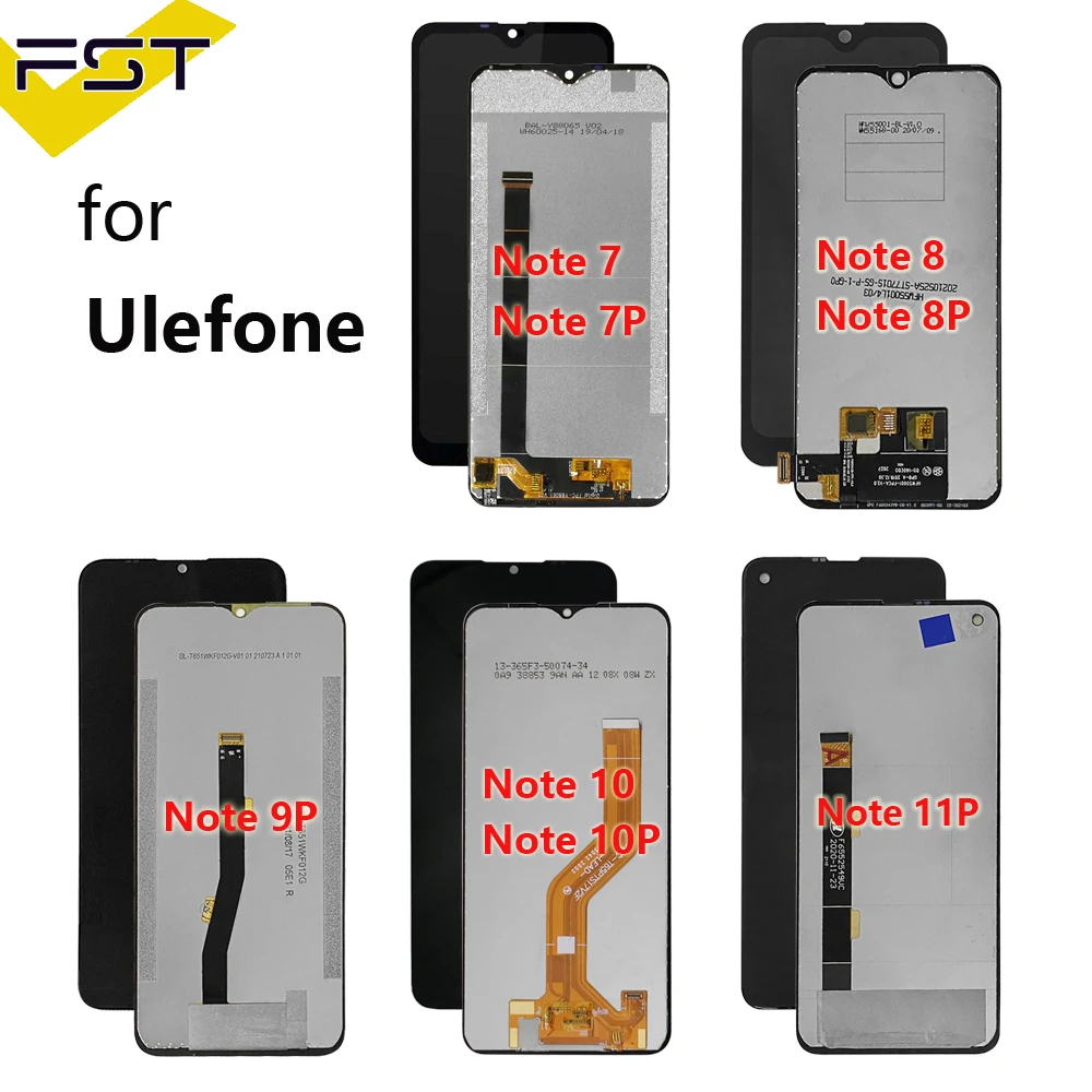 Оригинальный ЖК-дисплей для Ulefone Note 7P + сенсорный экран дигитайзер ЖК-дисплей для Ulefone Note 8P 9P 10P Note 11P 12P Ремонт ЖК-дисплея