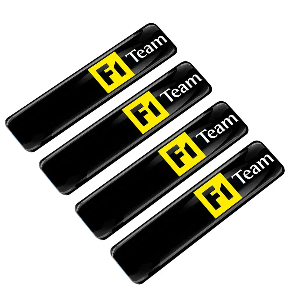 4 шт. для Renault F1 Team Car Racing 3D гелевые глянцевые наклейки из смолы 85 мм