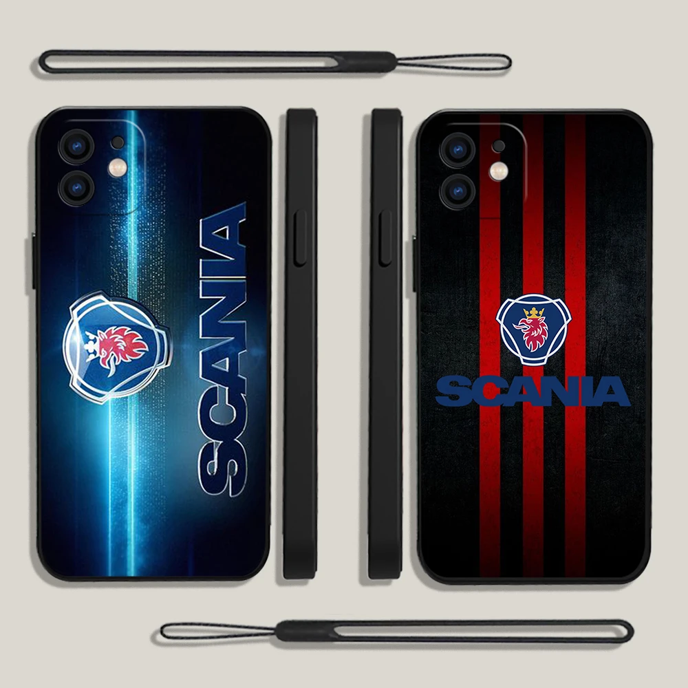 

SAAB Truck Scania Logo Phone Case For Samsung Galaxy S23 S22 S21 S20 Ultra Plus FE S10 Note 20 Plus With Lanyard Cover