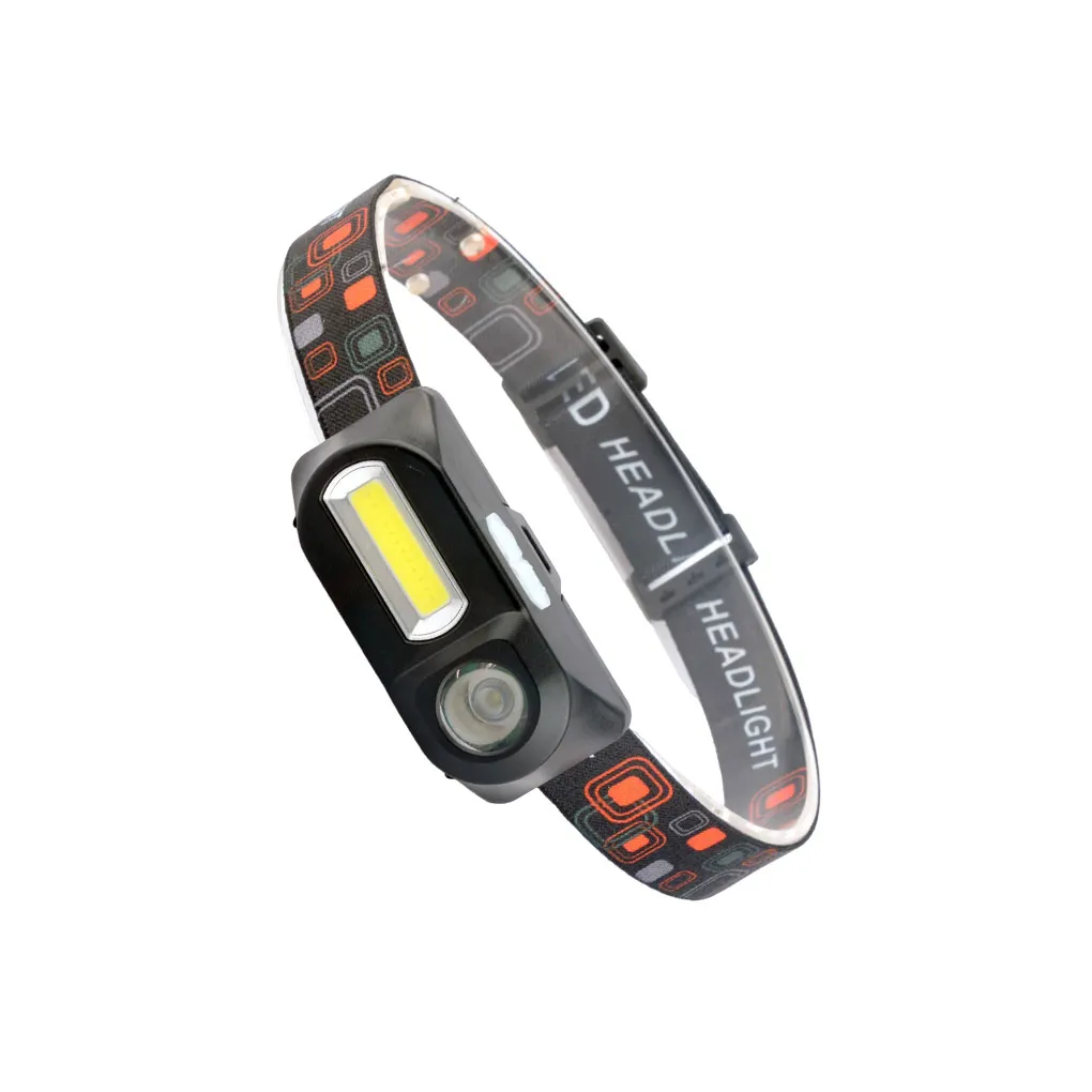 

USB COB Headlamp White Multifunction 6 Modes Torch Outdoor Night Running