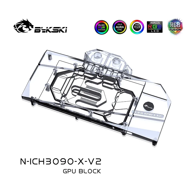 Водяной блок графического процессора Bykski N-ICH3090-X-V2 для INNO3D/AX RTX3090/3080 Ice Dragon Super Edition