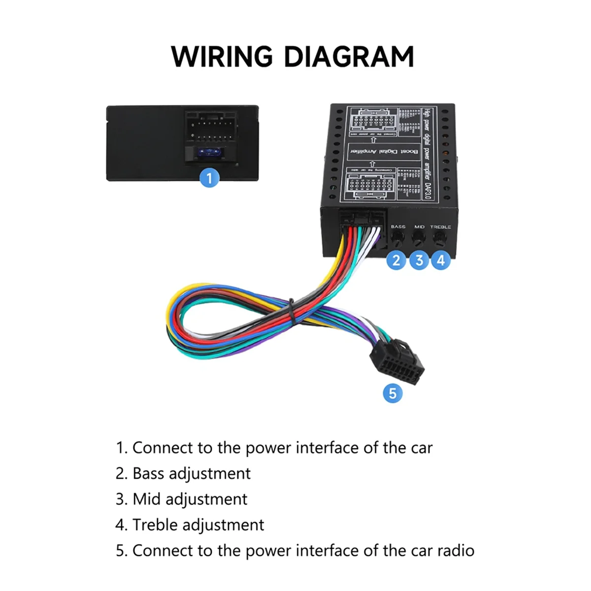 Фото Автомобильный усилитель DSP DC 12 В Hi-Fi бустер аудио стерео цифровые звуковые процессоры 4x60 Вт для Android обновление без потерь №3
