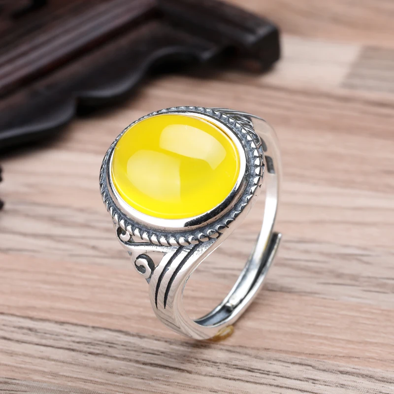 

925 Sterling Silver Adjustable Blank Ring Base Cabochons Cameo Setting For DIY Ring Jewelry Findings Making Accessories