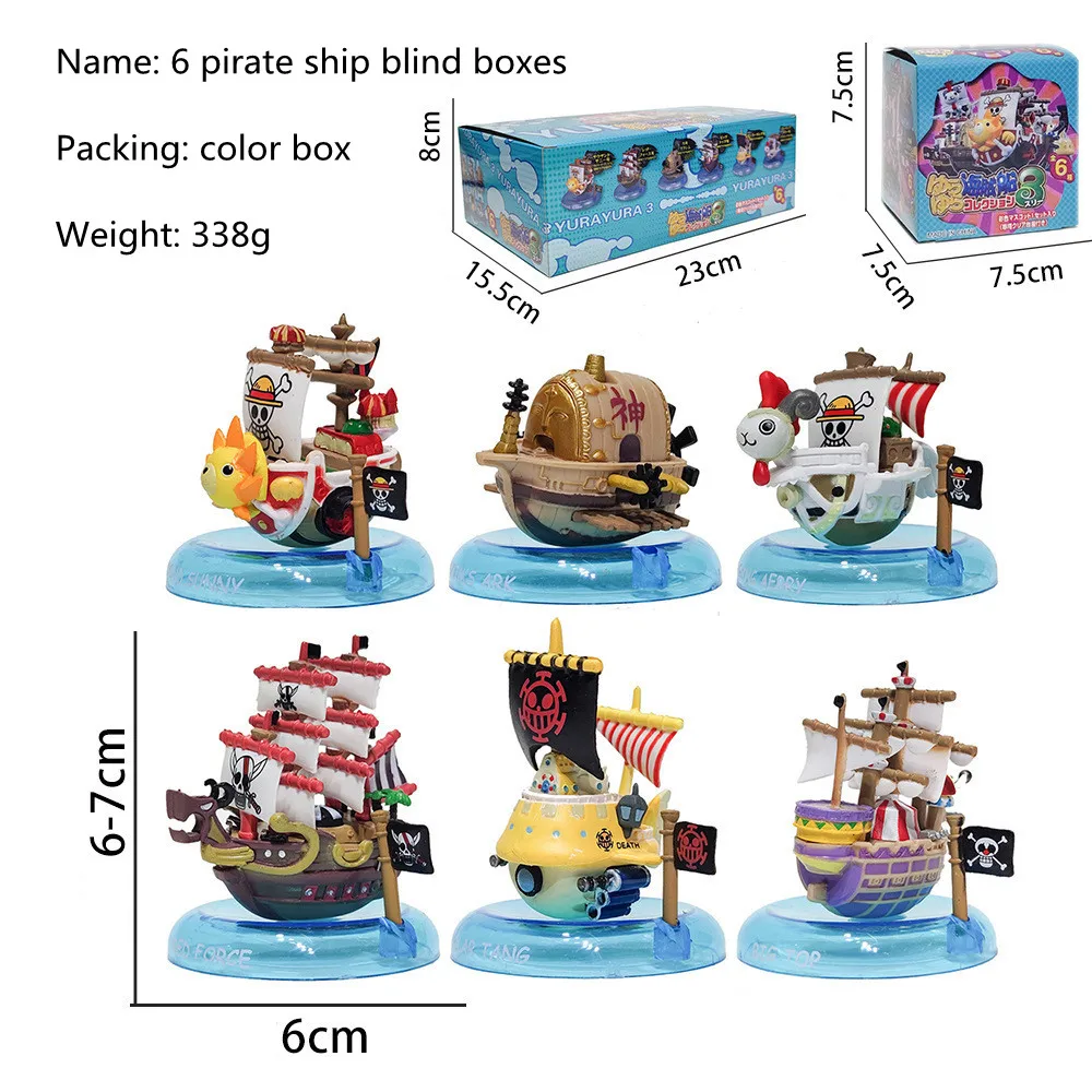 

One Piece Pirate Ship Model 6 New Boxed Figure Anime Sunny Model Thousand Sunny Going Merry Pirates Ships Toys For Kids Gifts