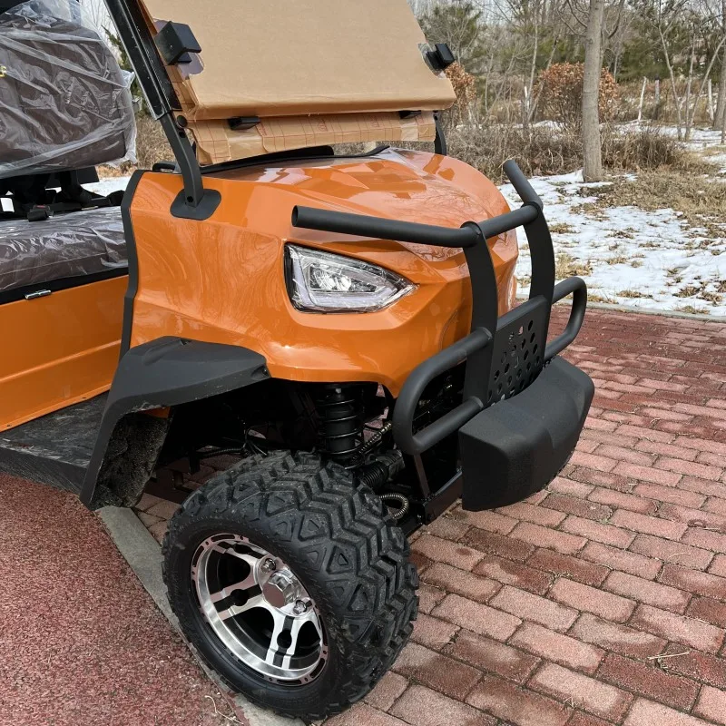 Новейший дизайн 2024 г. 4-местная электрическая тележка для гольфа до 120 км 72 В/48 В