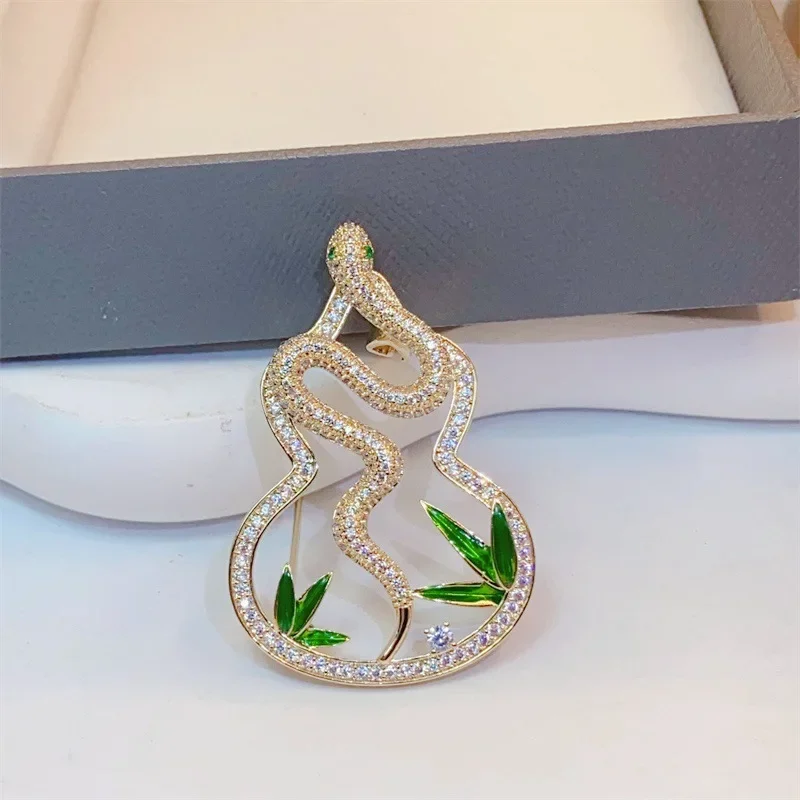 Винтажная женская нагрудная брошь в виде тыквы зодиака китайском стиле элитная с