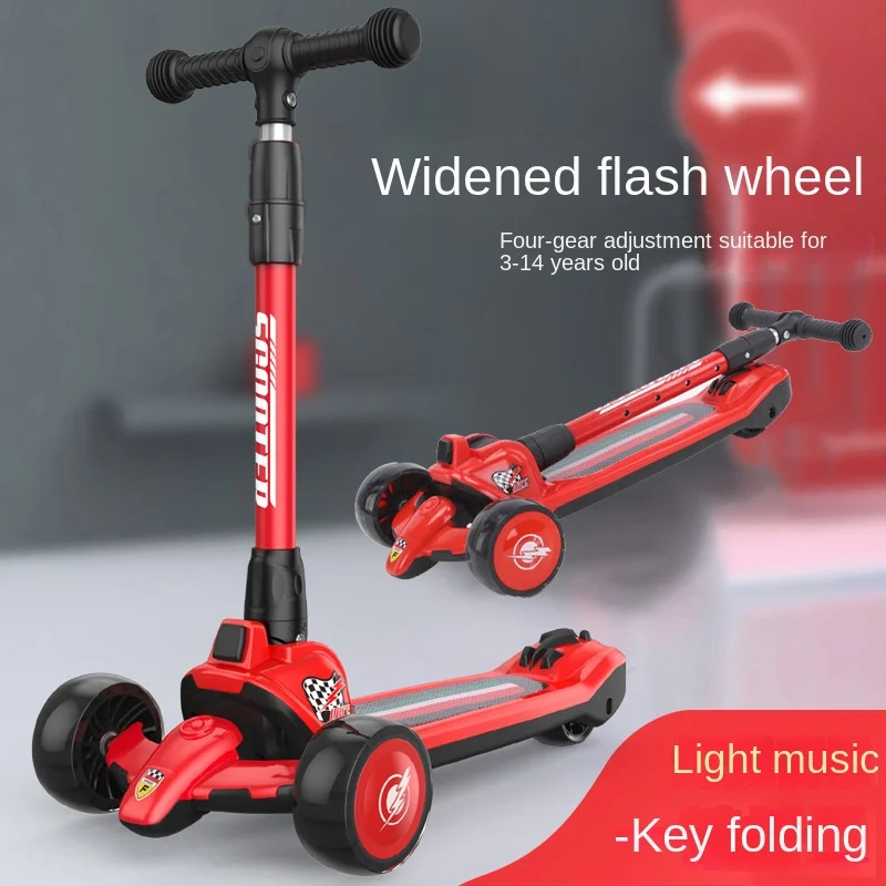 Купи Cycling City Children's Scooter Children Walker Flash Music Yo-yo Children Scooter Children Four-speed Adjustment Balance Car за 1,200 рублей в магазине AliExpress