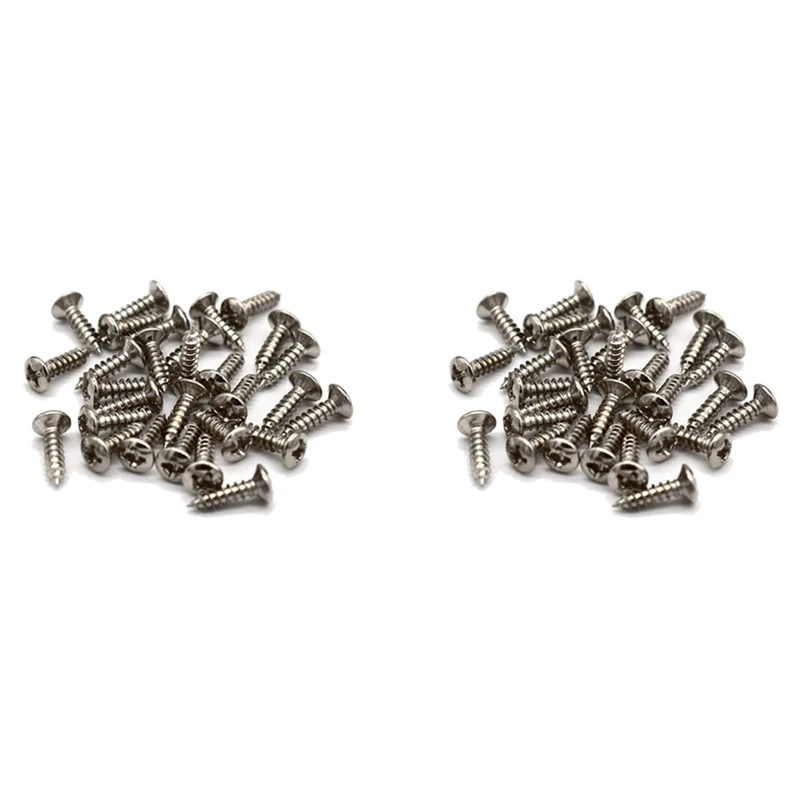 

New 200 Pcs Guitar & Bass Pickguard Screws For Strat & Tele,Silver