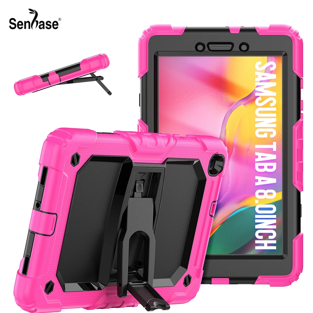 

For Samsung Galaxy Tab A 8.0 inch 2019 SM-T290 SM-T295 Case Kids Safe Silicon PC Hybrid Shockproof Stand Tablet Cover