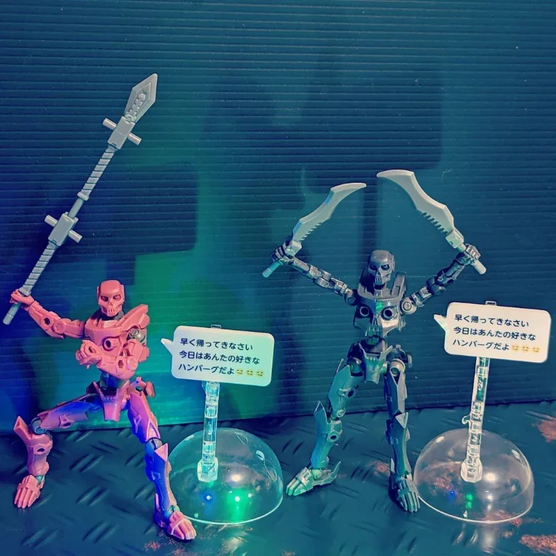 Фото Фигурка TARLIN Gashapon, аниме Kawaii, робот, скелет, тело, воин, миниатюрная фигурка Gacha, милая капсульная игрушка, аксессуары для кукол №3