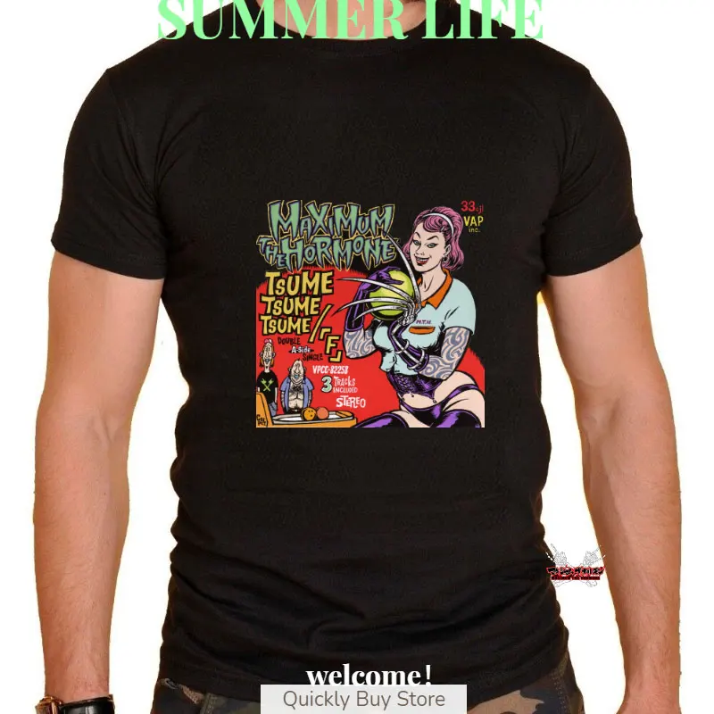 

Men T-shirt Japan Band Y2k Tops Japanese Ban Heavy Metal Graphic T Shirts Maximum The Hormone T-shirts Men's Clothing Women's