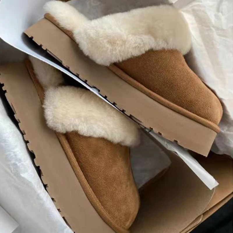 

Женские замшевые шлепанцы, плюшевые теплые однотонные домашние шлепанцы с закрытым носком, верблюжьего и черного цвета, модная однотонная ...