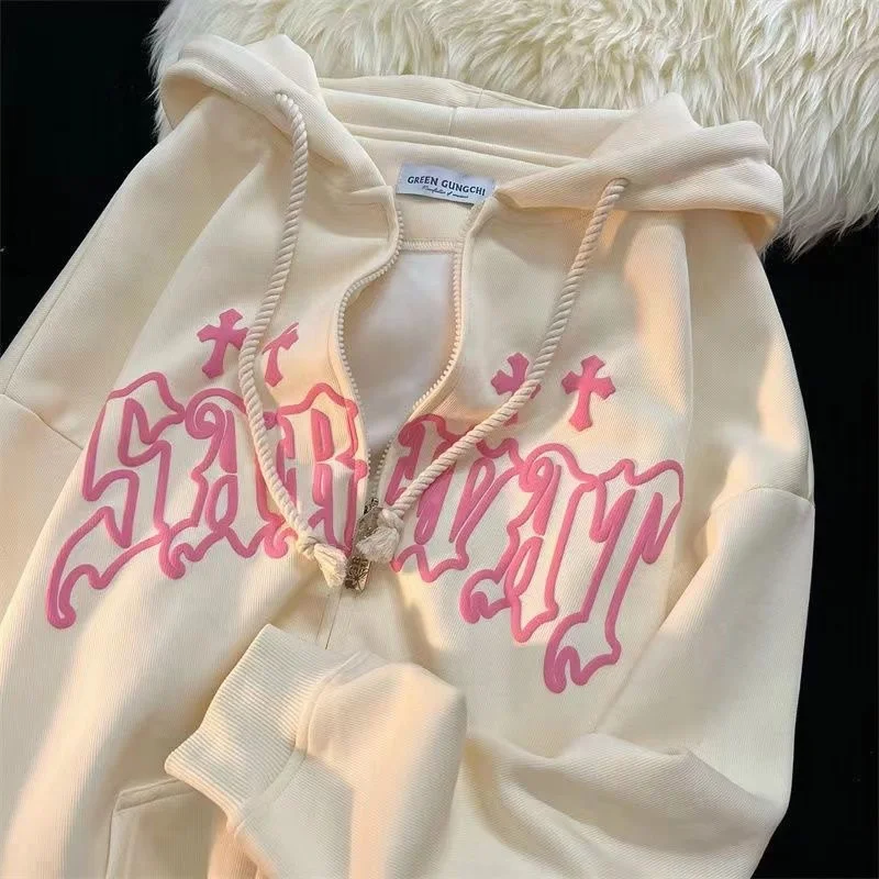 

Женская винтажная толстовка на молнии, с длинным рукавом