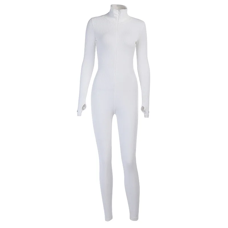Уличная одежда белый черный вязаный сексуальный облегающий комбинезон женские