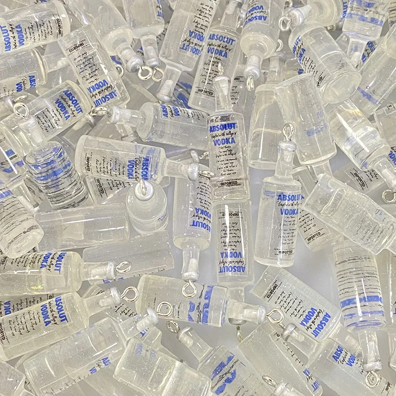 100 шт./упаковка прозрачные Подвески в виде бутылки |