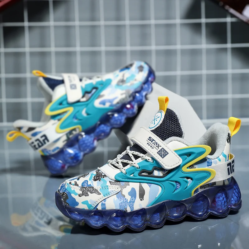 Girls Shoes Winter Plush Warm Sole Children's Sports Running Cotton Shoes Leather Surface Waterproof and Anti-skid Boy's Shoes