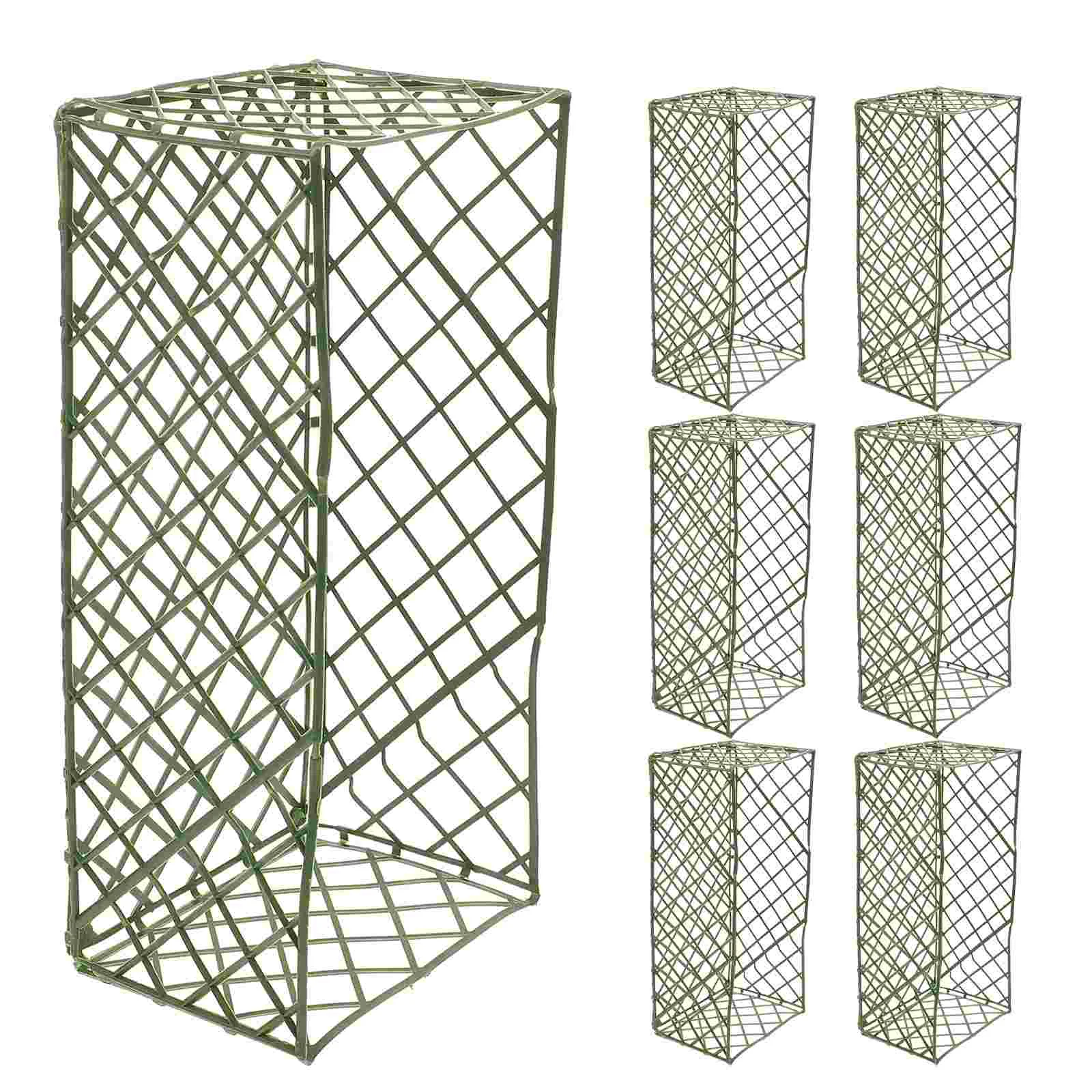 

10Pcs Square Floral Cage Flower Holder Soil Frame for Fresh Flower Table Centerpiece Floral Arrangement Cage Bowl ( Green )