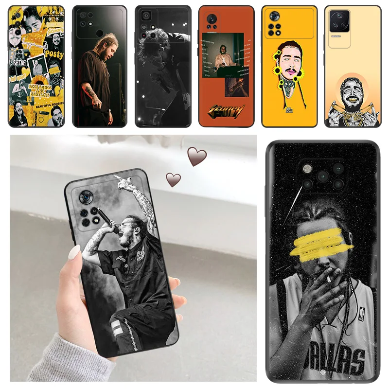 Мягкие чехлы для телефонов Xiaomi Poco C51 X5 Pro F4 X4 GT M5 M4 5G F3 M3 C55 C50 C40 X3 NFC F1 Malone Beerbongs, черный матовый чехол