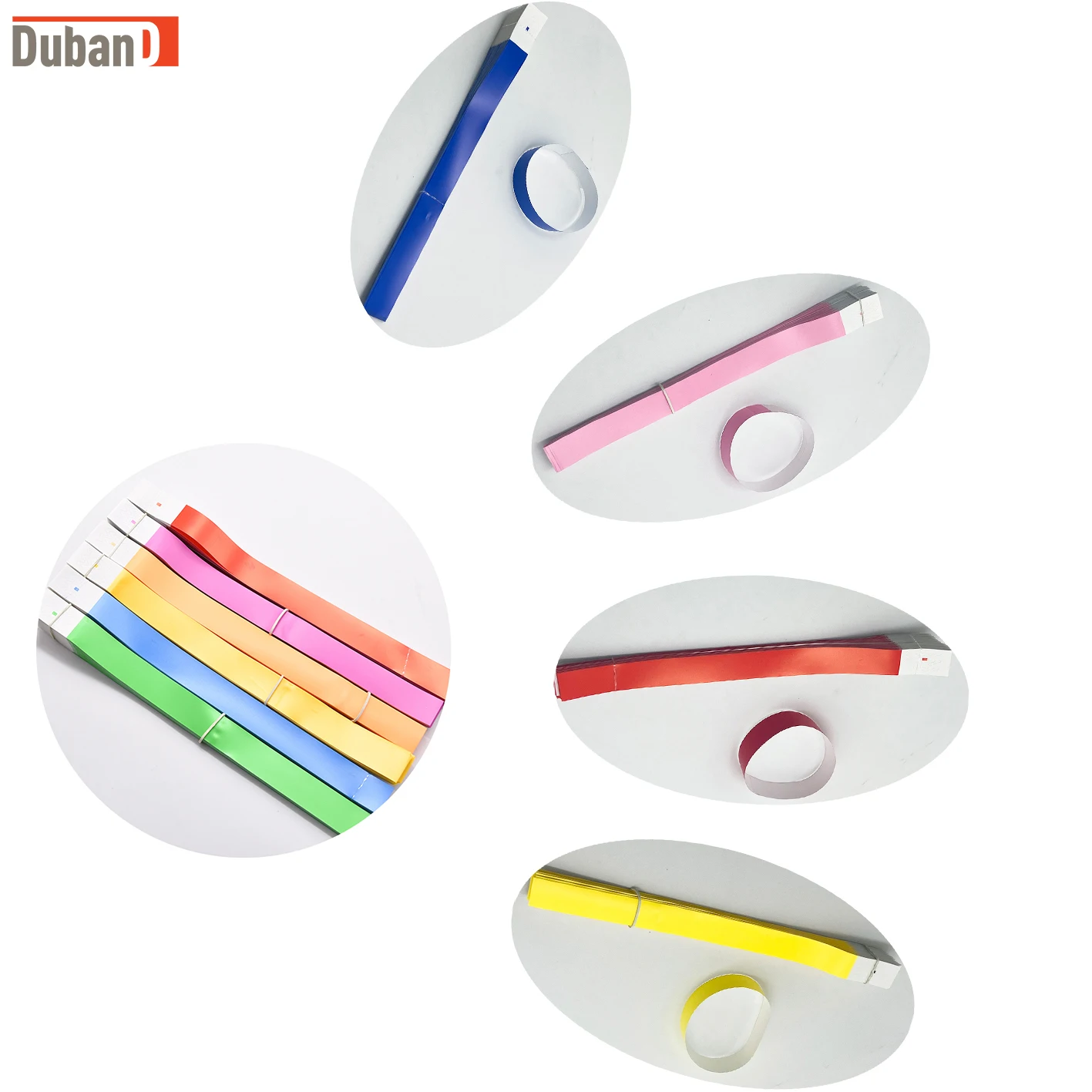 1000pcs Random 10 colors Active Wristband Bracelet , Waterproof Sticker, Disposable Tyvek Synthetic Paper Label, Wrist Hand