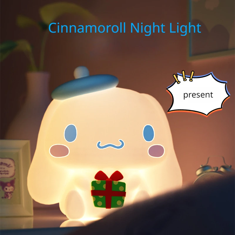 

Sanrio Cinnamoroll Night Light Cute Cartoon Bedroom Bedside Eye Protection Silica Gel Soft Light Table Lamp Birthday Gift