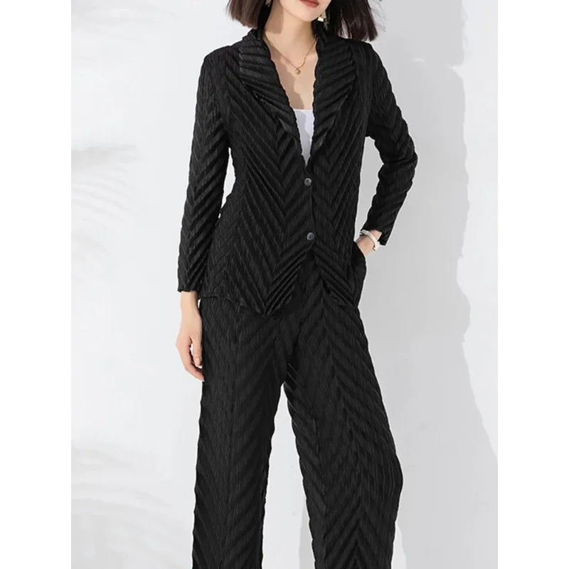 Женский комплект из 2-х предметов YUDX Miyake плиссированная куртка с отложным