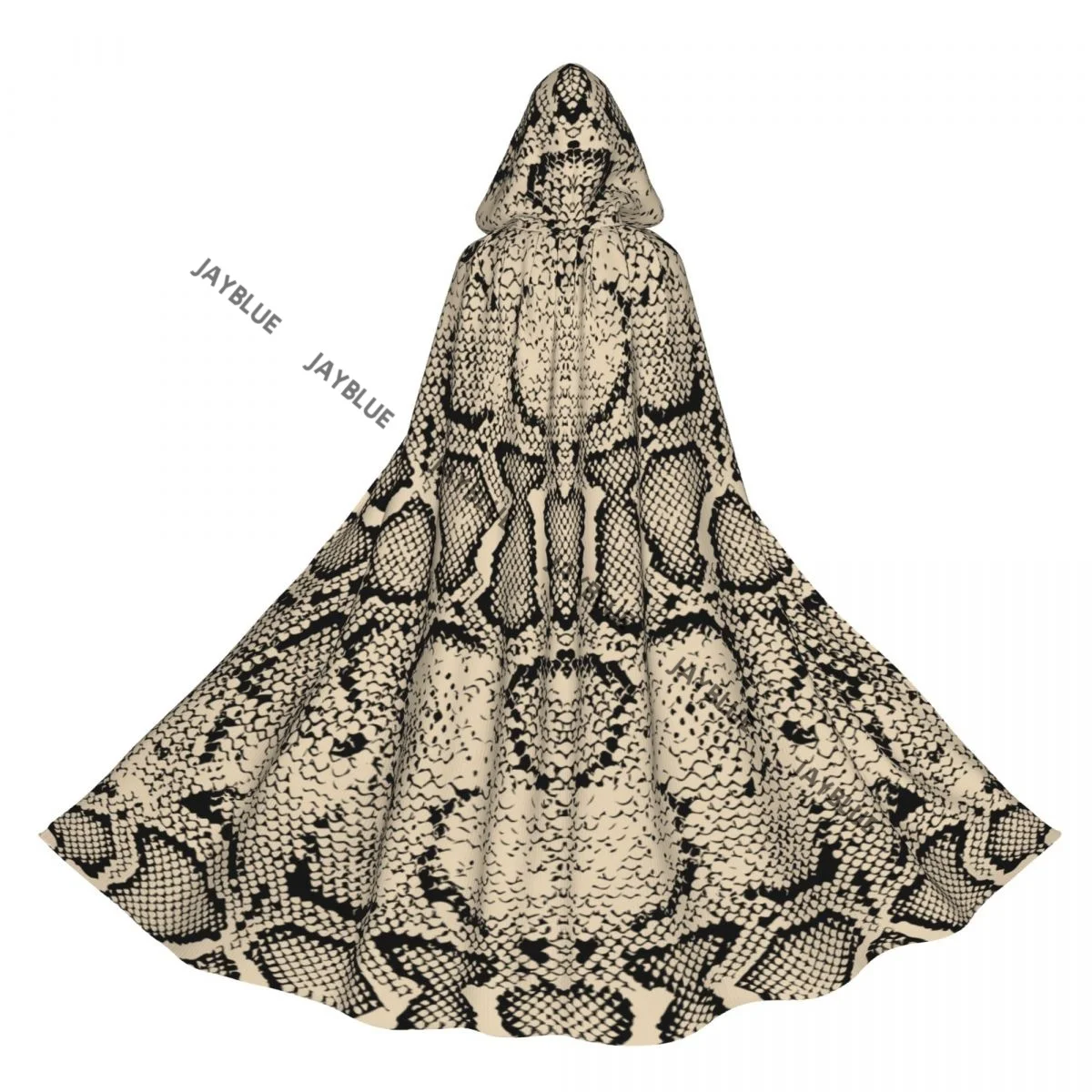 Женская винтажная накидка с капюшоном и принтом змеиной кожи средневековый