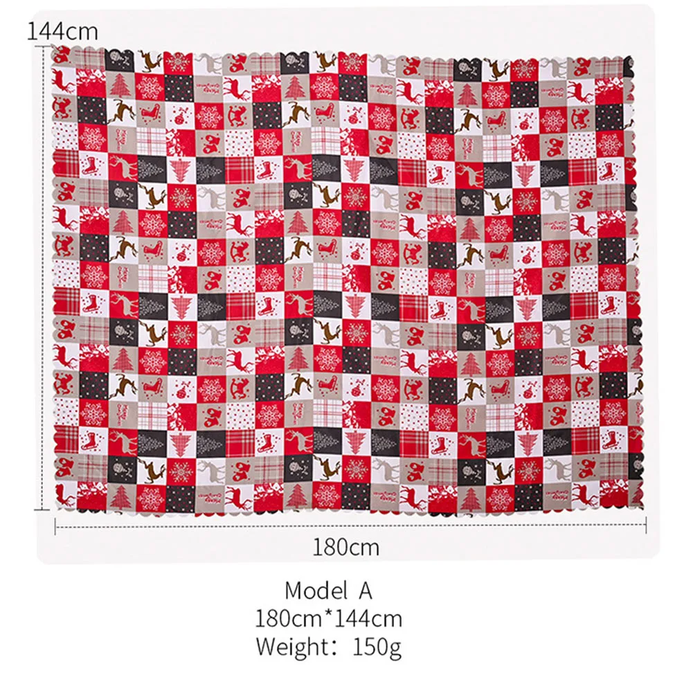 

Home Decor Christmas Tablecloth Table 144*180cm Fabric For Your Family Friends Holiday Decor Holiday Dinner Table