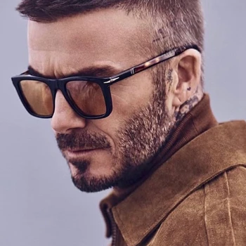 2022 Classic Men's Square Sunglasses Fashion Brand Designer Rivet Retro Women Sun Glasses UV400 Beckham Style Driver Eyewear ins 1