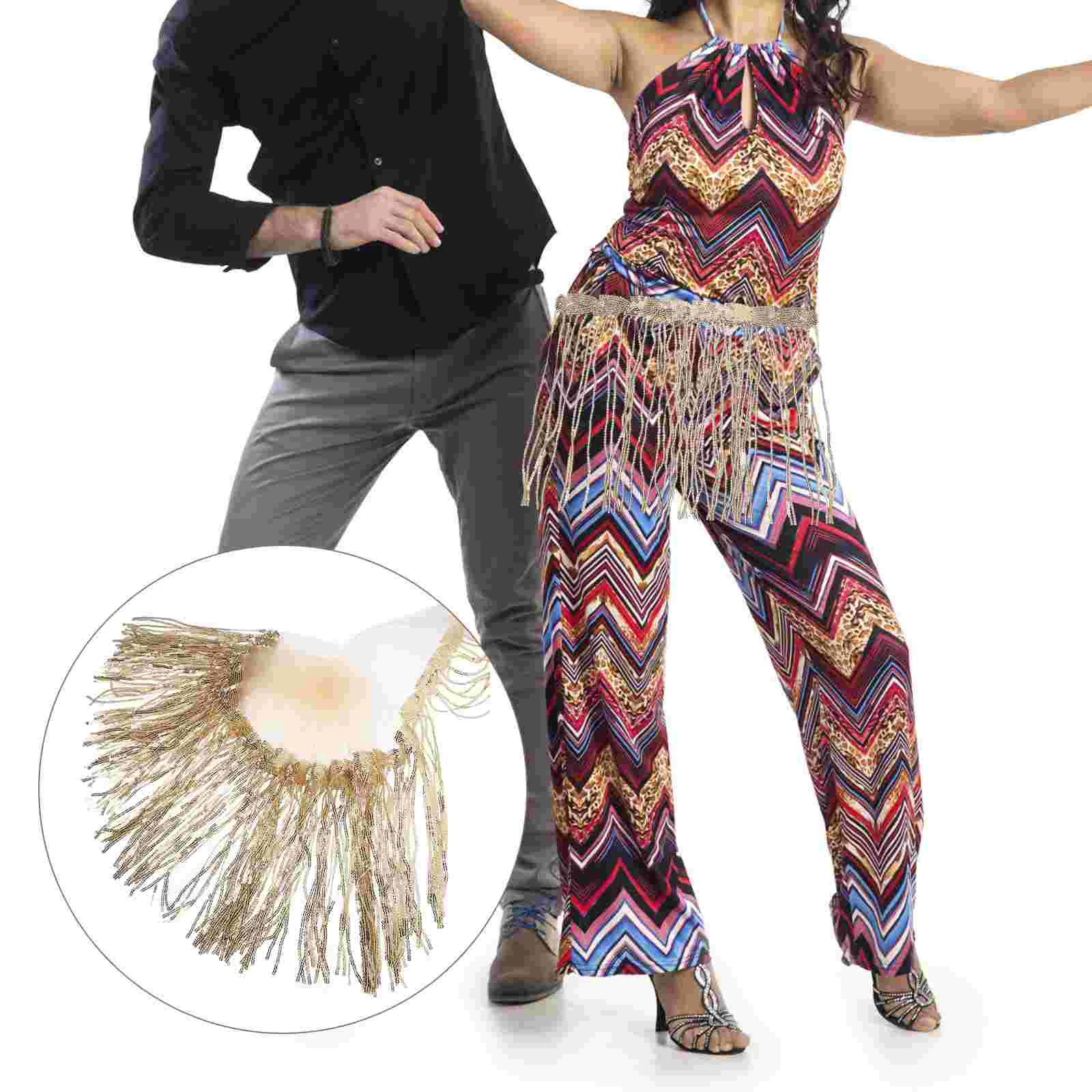 

Dance Belly Skirt Hip Scarf Costume Rave Tassel Fringe Sequin Performance Belt Sequins Party Skirts Waist Chain Glitter Sparkle