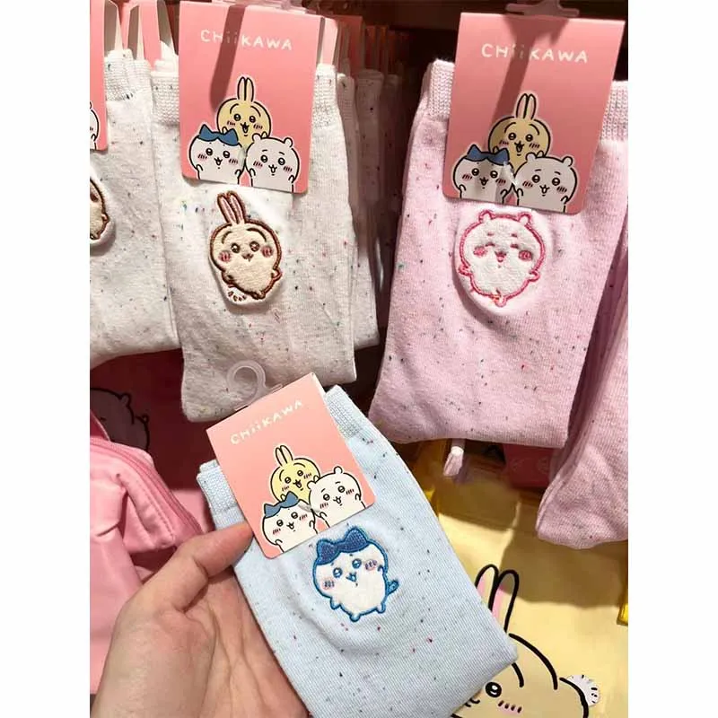 Симпатичные четырехсезонные носки Chikawas 3 пары Мультяшные Usagi средние Носки для