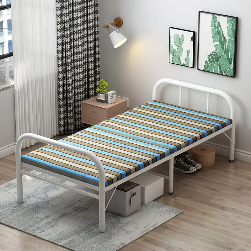 

Single Bed Wholesale Folding Bed Home Office Lunch Break Bed Simple Bed Wooden Bed Portable Escort Bed Rental House