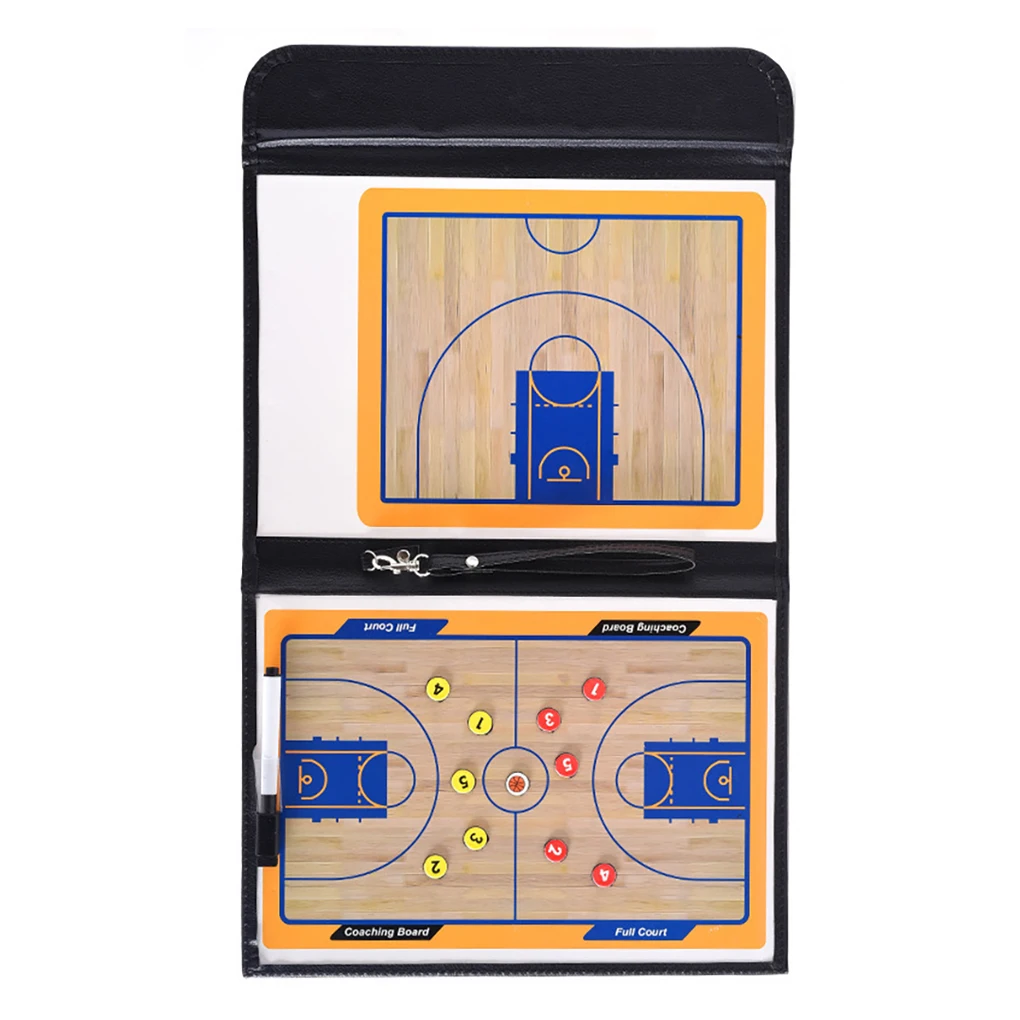 

Basketball Coaching Board Coach Dry Erase Marker Guiding Competition Competition Strategy Teaching Leather Clipboard