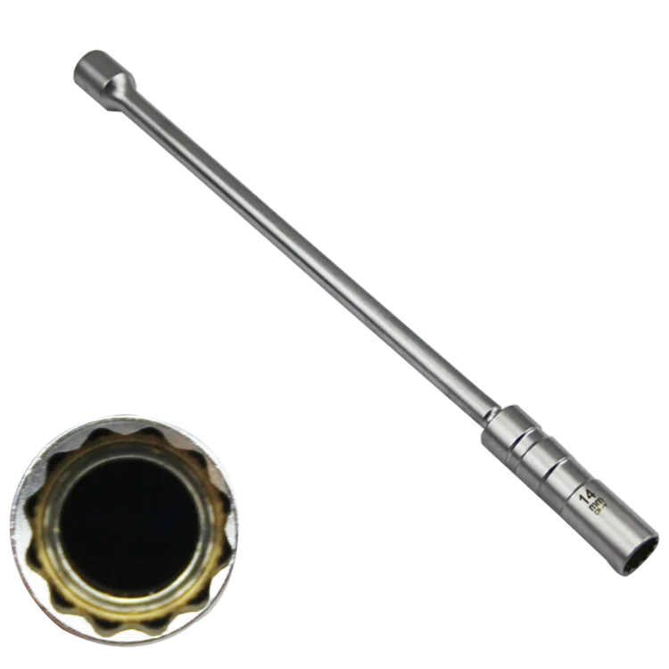 

Ключ для удаления точек 14 или 16 мм, торцевая головка для свечей зажигания, тонкостенный привод 3/8 дюйма, привод для BMW, Mercedes для 3) Benz