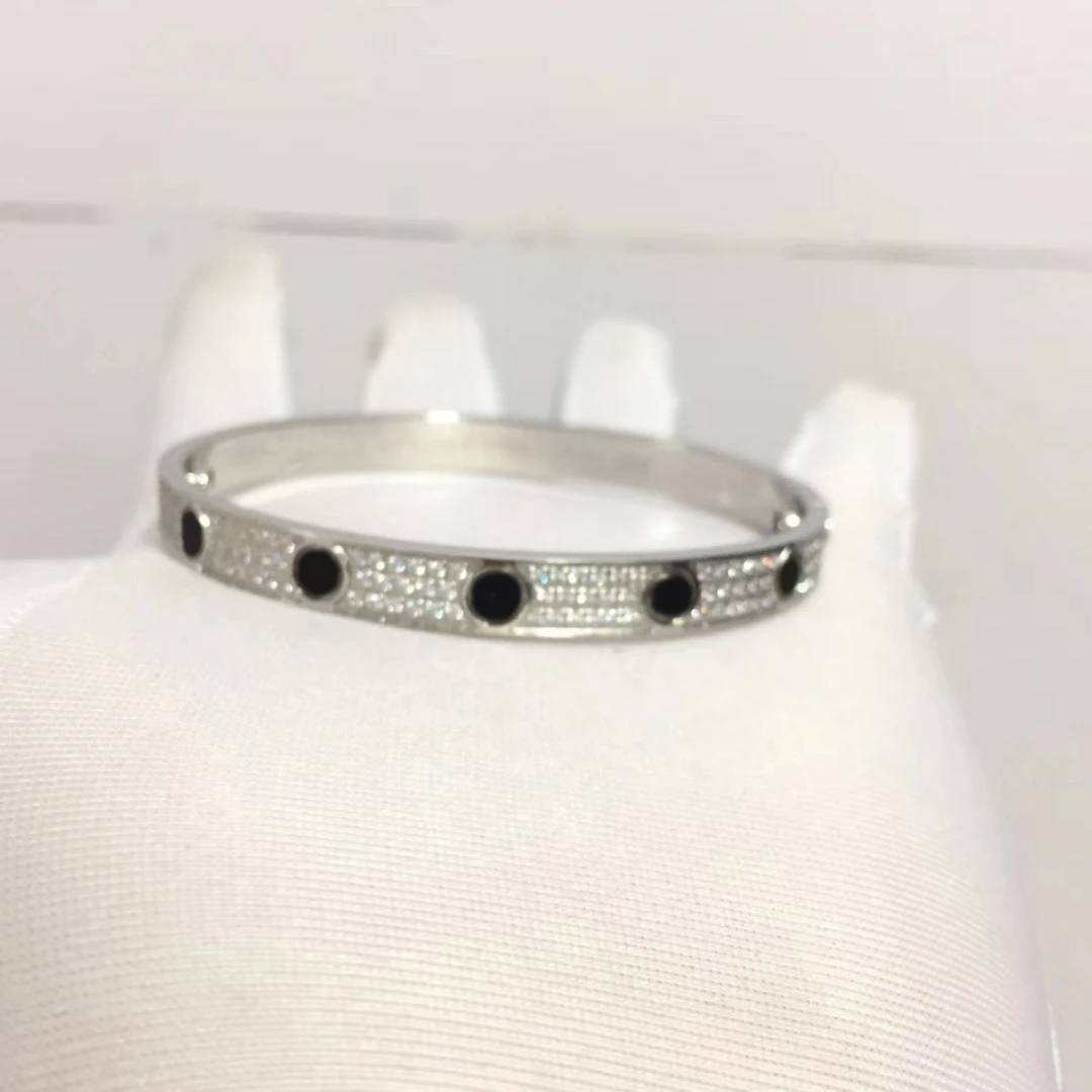 

Fashion High Quality 925 Sterling Silver 3-Row Zircon Bracelet, Lover Bracelet