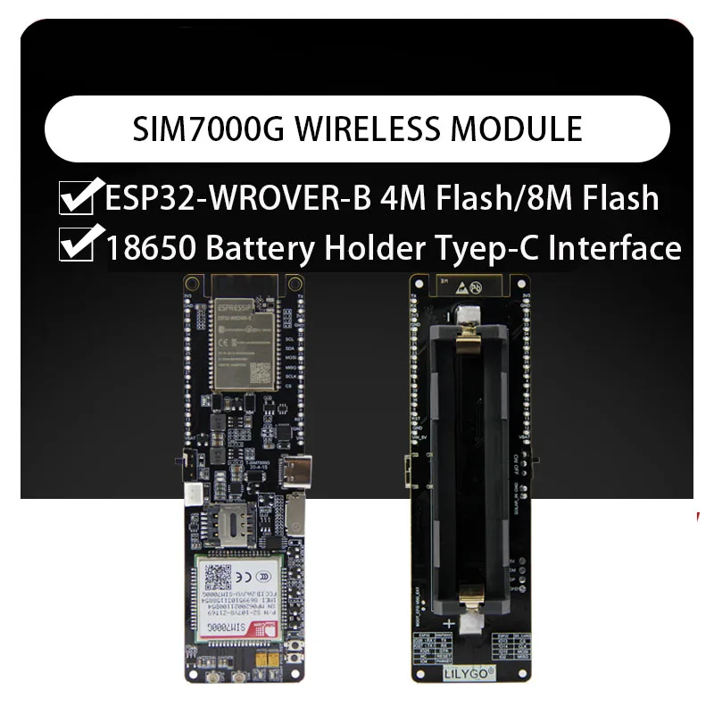 

SIMCOM SIM7000G SIM7600E-H Global Band NB-IoT Module TE CAT-M1(eMTC) ESP32-WROVER-B wireless module Lora 915MHz 868MHz shield