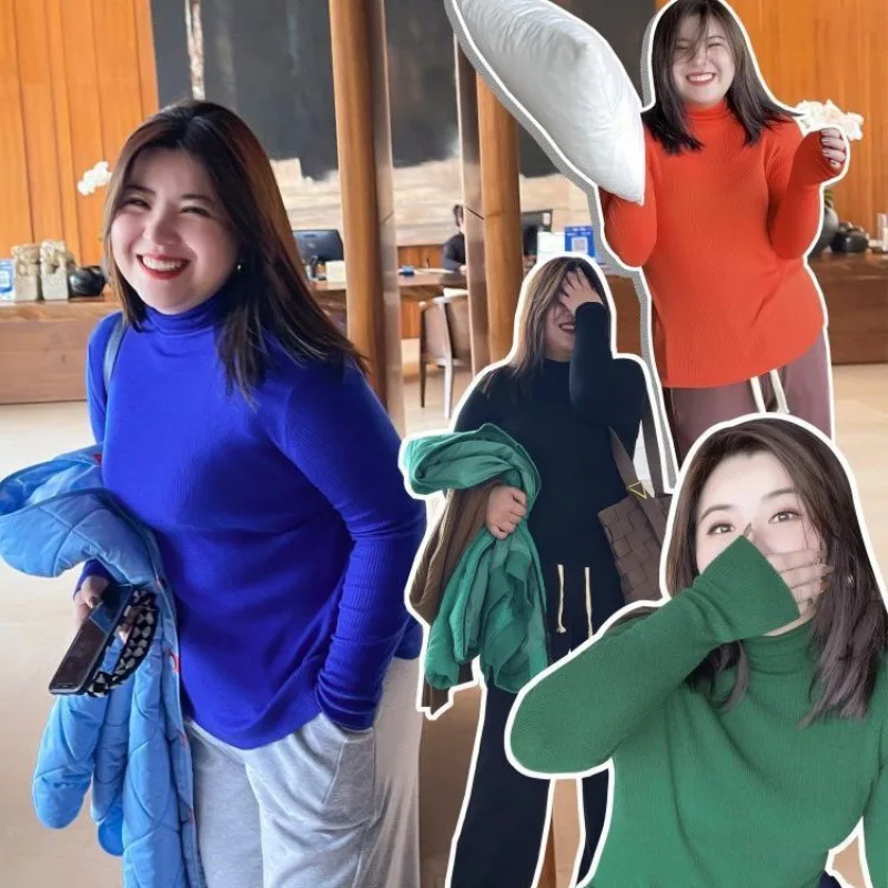 

Plus Size Women Clothing Oversized Sweater Thin Knits Basic Knitted Sweater Tops Winter Knit for Women Size Extra Large