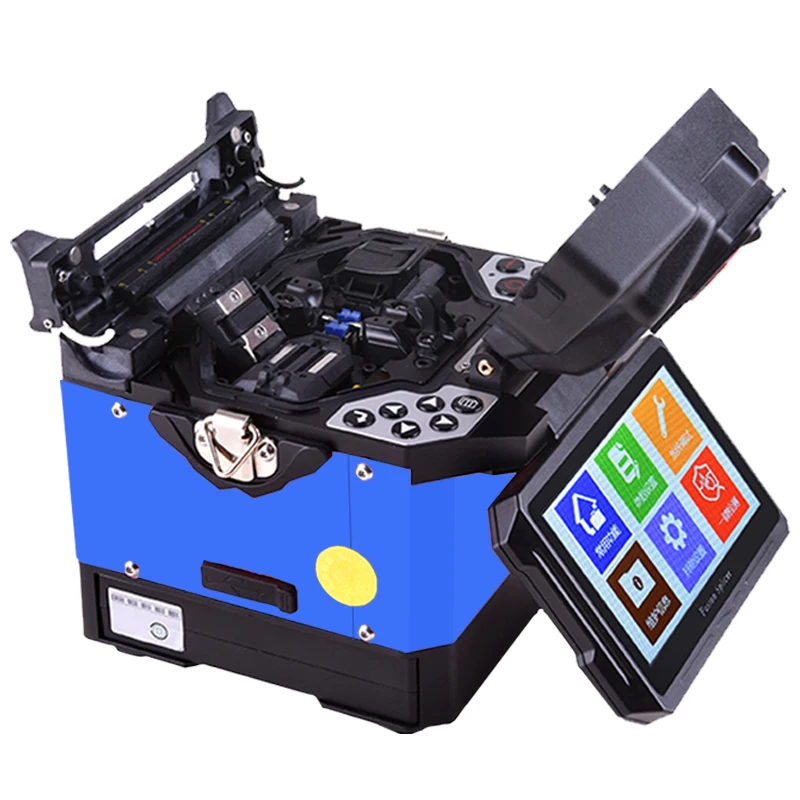 307E Fiber Optic Fusion Splicer 6 Motors Optical Core Welder Splicing Machine Fiber Optic Splicing Machine Optical Fiber Fusion