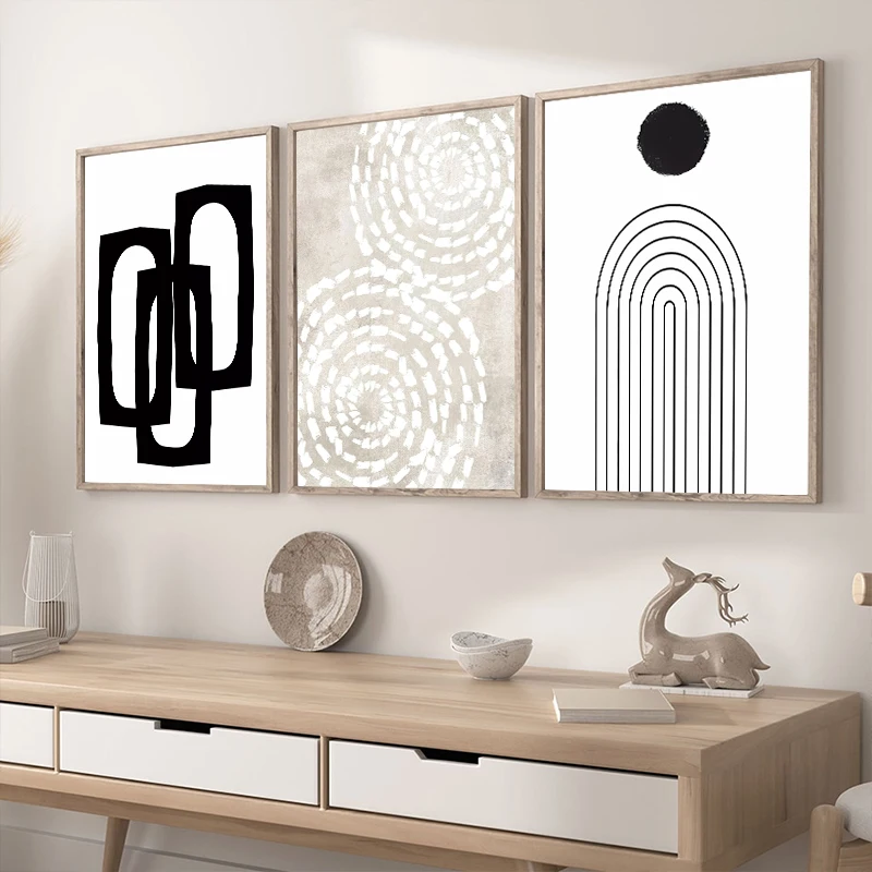 Современная Абстрактная линия Геометрическая настенная Картина на холсте