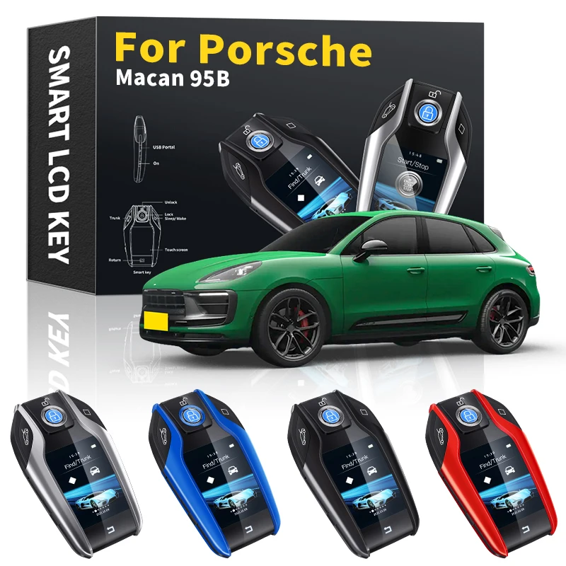 

Смарт-ключ с ЖК-дисплеем для Porsche Macan 95B 2000 2001 2003 2004 2010-2022 автомобильный смарт-ключ дистанционного управления ЖК-дисплей для смарт-ключа без кл...