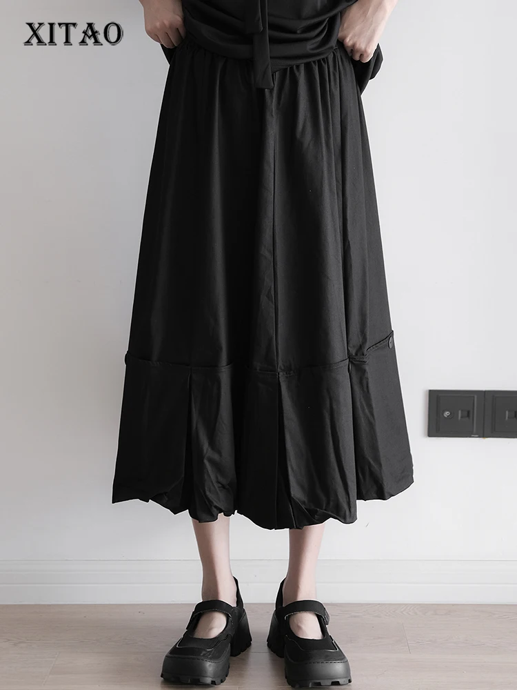 

XITAO, однотонная Лоскутная юбка, женская, Корейская, осень 2022, Новое поступление, индивидуальная, модная, свободная, универсальная, до середин...