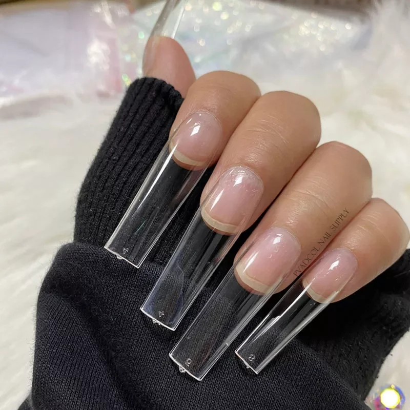 

240pcs/bag XXL Square False Nail Tips Full Cover Luxury Gel Press On Nails Manicure Salon Supply