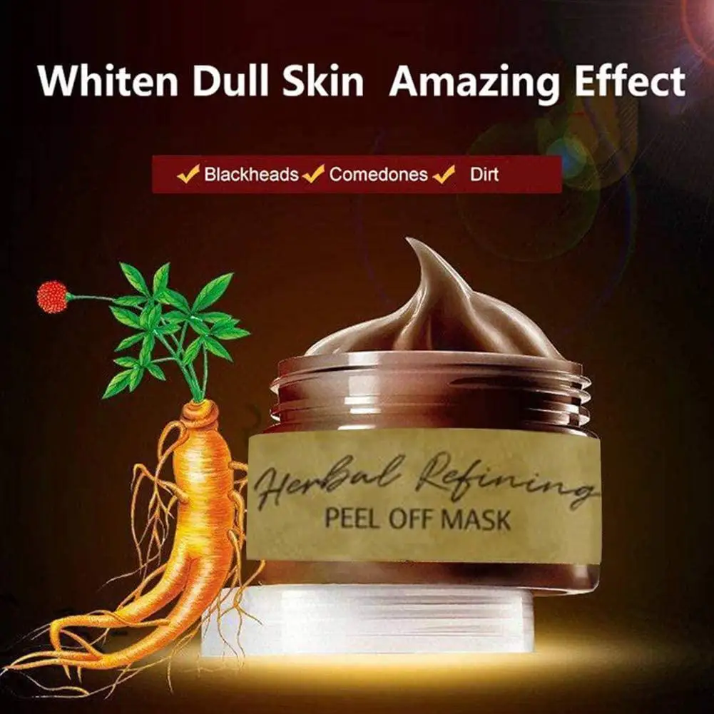 

80g Herbal Refining Peel-Off Mask Tearing Remove Blackhead Cleaning Pores Shrink Moisturizing Oil Control Skin Care Mask