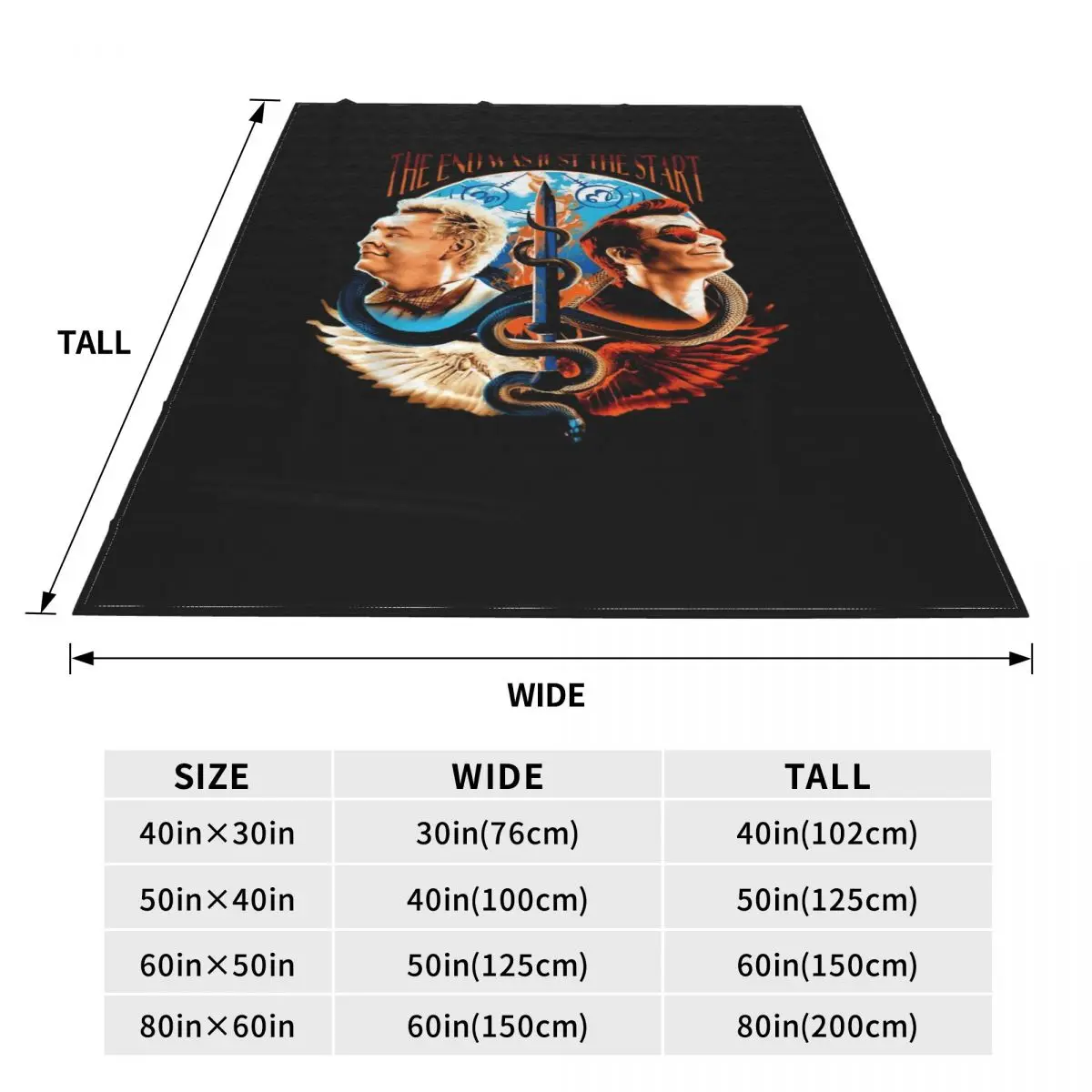 Фланелевое Одеяло Good Omens одеяло Aziraphale для кровати автомобиля теплое плюшевое