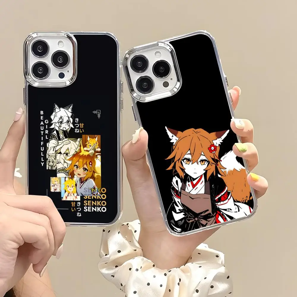 Фото Чехол для телефона The Helpful Fox Senko San для iPhone 17 Air 17e 16 15 14 13 12 11 Pro Max Plus, прозрачный, мягкий №1