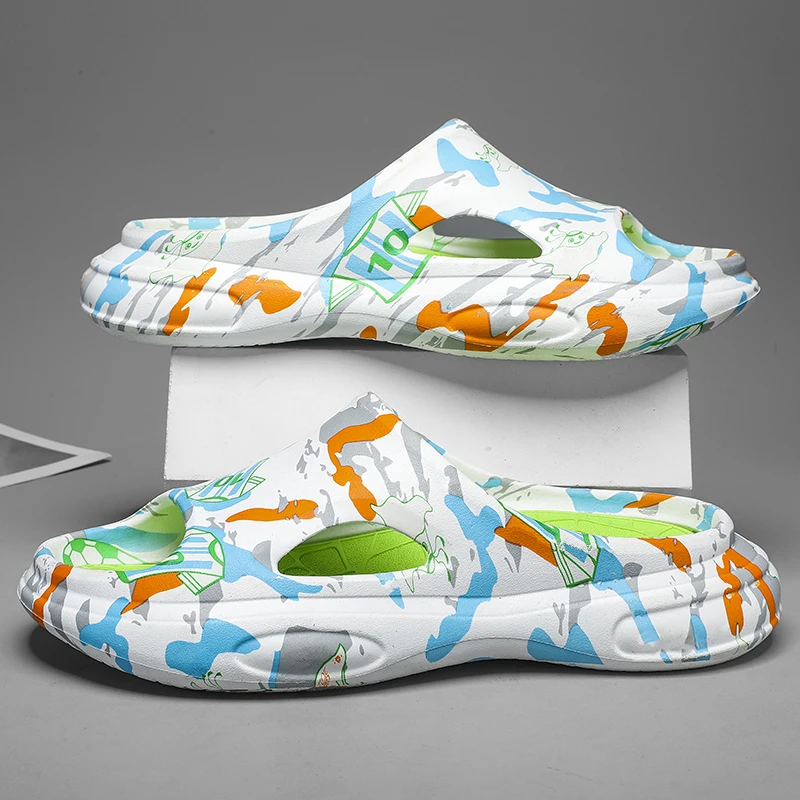 

Сандалии мужские из ЭВА, пляжные босоножки с перфорацией, на шнуровке, дизайнерские тапочки, тапочки для сада и воды, без застежки, пенопластовая обувь, лето