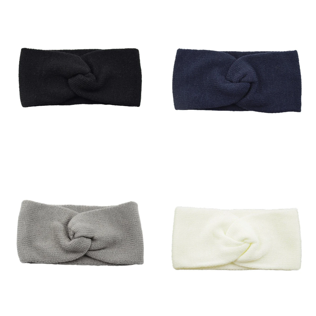 Богемная повязка для волос с защитой ушей вязаная на голову ручной работы